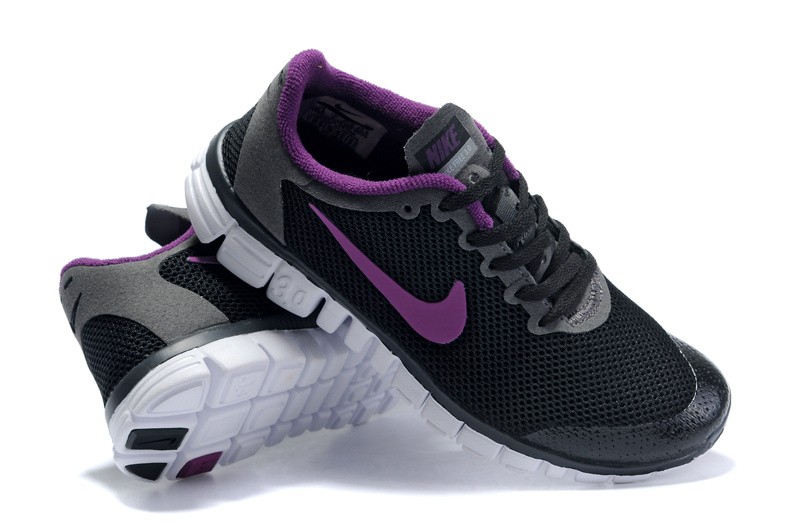 Nike Free 3.0 v2 Womens Shoes black purple - Click Image to Close